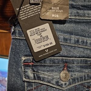 True Religion Billie Slim Straight Jeans - Scenic Route